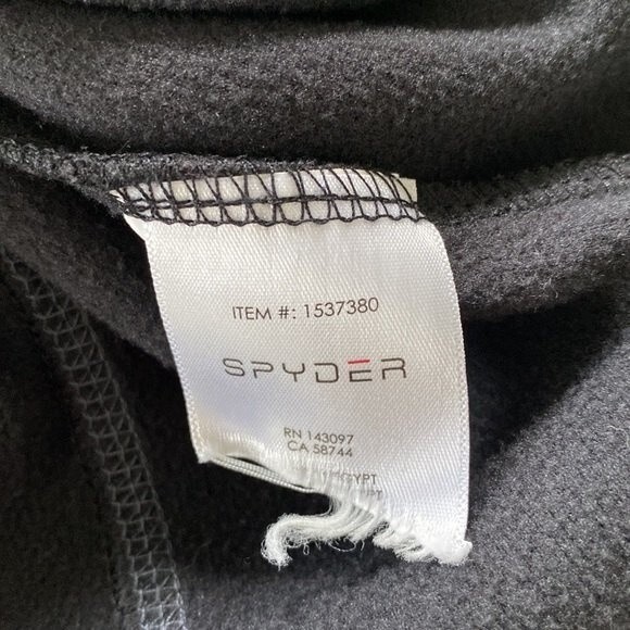 Spyder Base Layer 1/4 Zip Pullover Sweater Jacket Long Sleeve Fleece Lining - Picture 9 of 13